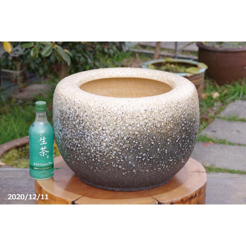 火鉢 信楽焼 5点セット 白砂13号（39cm）＋灰炭セット（木灰9L＋底砂