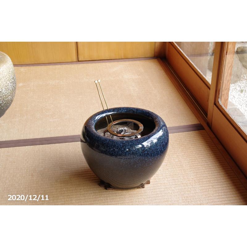 信楽焼 火鉢 8点セット 二色生子（なまこ）10号（火ばし穴有）セット