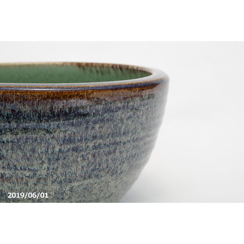 信楽焼 睡蓮鉢 天目ひねりボウル水鉢 10号 （直径30cm 高さ16cm）＋お