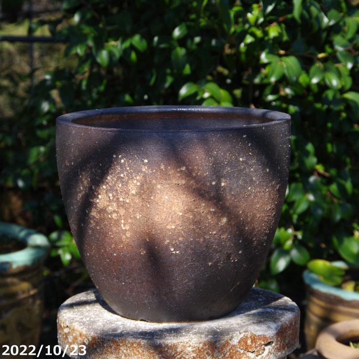 予約販売1ヵ月) 【現品・一点物No.5697】信楽焼 植木鉢 陶器 手づくり