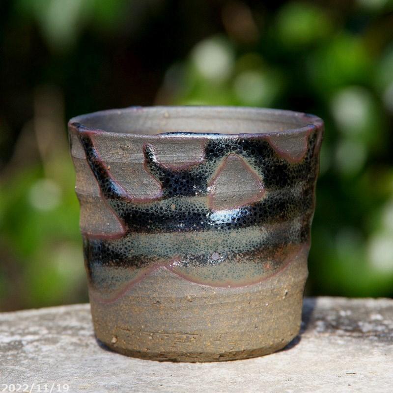信楽焼 植木鉢 陶器 選べる 切立鉄釉鉢 2.5号(外径7.5-7.7cm 高さ7.0