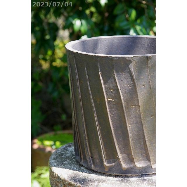 選べる 黒金彩ストライプ 寸胴 8号(外径24cm 高さ25cm)サナサービス