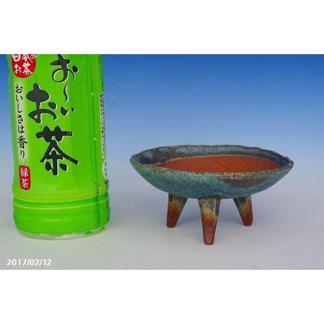 生子盆栽鉢植木鉢大型海鼠縄縁胴縄　高級植木鉢山野草青3つ足31x19x12 生子盆栽鉢植木鉢大型海鼠縄縁胴縄 高級植木鉢山野草青3