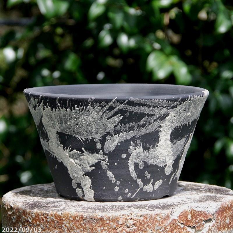 信楽焼 植木鉢 陶器 白飛 8号(外径24cm 高さ13cm) サナ 信楽焼 植木鉢 陶器 白飛 8号(外径24cm 高さ13cm) サナ