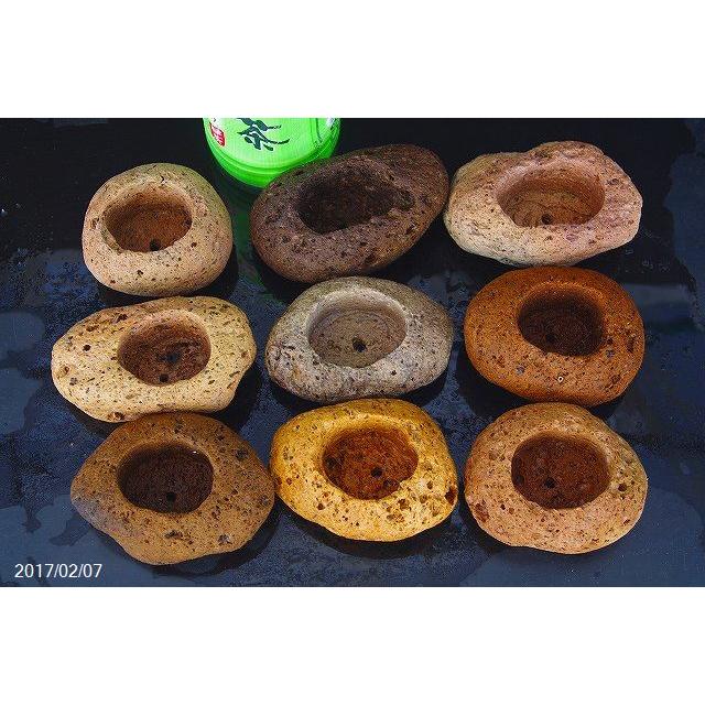 薩摩産 軽石鉢 9ヶ組(SSS) 【おかまりも・苔盆栽】【山野草鉢】【多肉