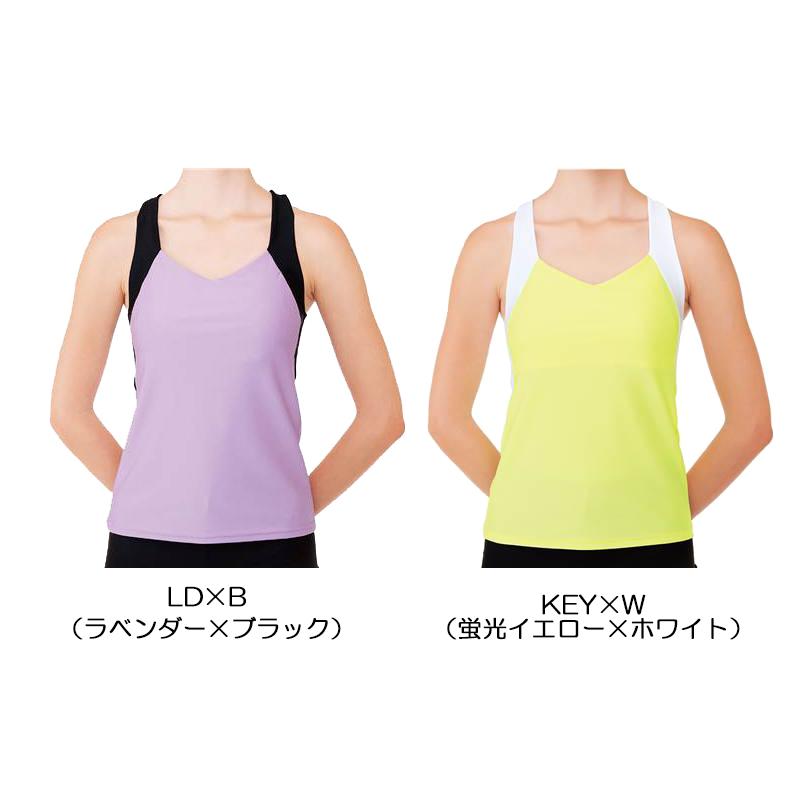 新作ストレッチ素材 クロスバック タンクトップ SASAKI ササキ クロスバックトップ ルーズFIT・カップポケット付き