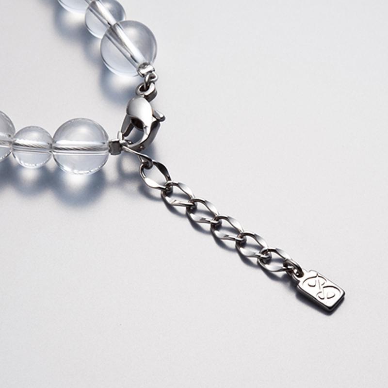 Phiten ファイテン 水晶コンビブレス 5mm・7mm玉/17cm (AQ807025