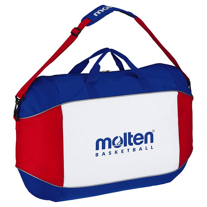 【名入れ無料】 molten モルテン バスケットボール６個入れ EB0056 白色×赤色×青色 バスケ ボール入れ ボールバッグ ネーム加工 名前入れ 部活 クラブの画像
