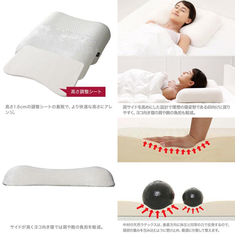 Rise ライズ スリープラテックス 首肩フィット枕v02 高さ調整シート入り 37 57cm やわらかめ 天然ラテックス 枕 まくら ピロー 健康睡眠 寝返り 寝姿勢 Eks イシダスポーツ 通販 Yahoo ショッピング