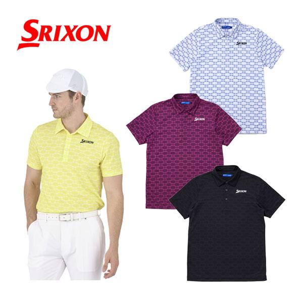 スリクソン　松山選手レプリカ　クロスイメージボーダーシャツ　レッド　LL スリクソン松山選手レプリカクロスイメージボーダーシャツレッドLL