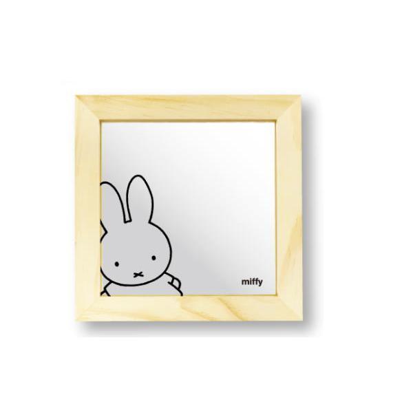 最初の ティmf os Miffy ミッフィー スクエアウッドミラー おさんぽ ウサギ ミッフィーちゃん ディック ブルーナ 絵本 アニメ Cisama Sc Gov Br
