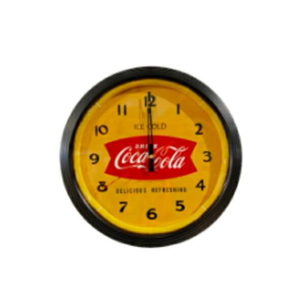 ペニPJ-NC03 【コカコーラ】 【COCA-COLA】 ネオネオンクロック 【イエロー】 【黄色】 【コーラ】 【コーク】 【ドリンク】 【飲み物】 【掛け時計】 【壁掛け】 【ク…