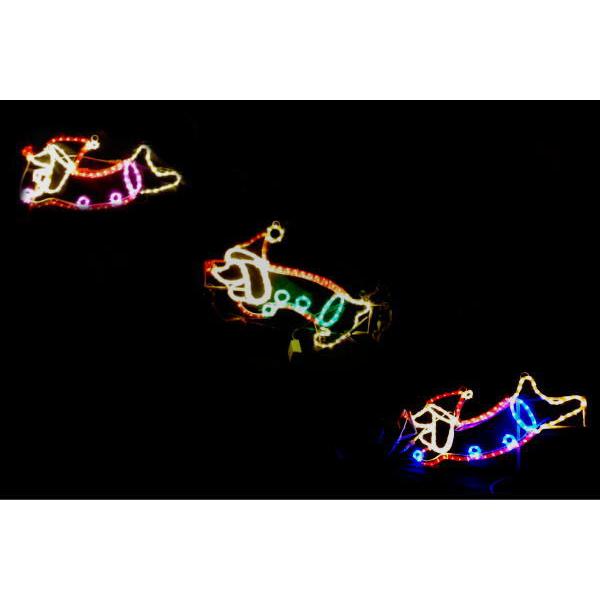 【LEDイルミネーション】 ３連ドック【大人気】【クリスマス】【LED】【イルミネーション】【電飾】【Xmas】【クリスマス】【ライト】【光】【2023】【派手…_1