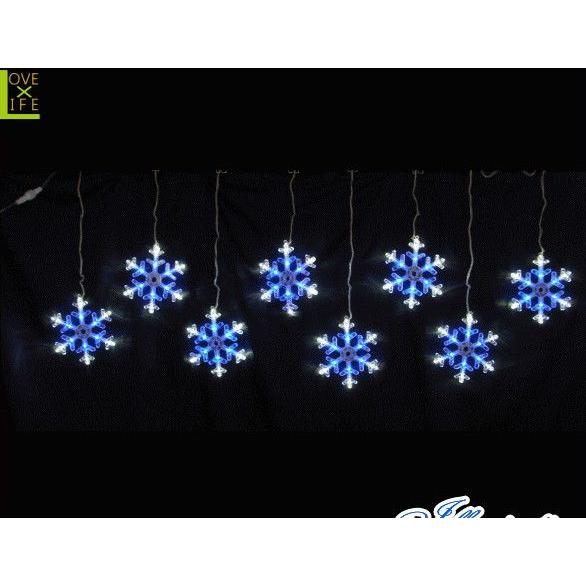 ＢＷLDCM066【イルミネーション】LED スノーフレークつらら【ブルーホワイト】【結晶】【雪】【スノー】【2Ｄ】【装飾】【飾り】【アート】【輝き】