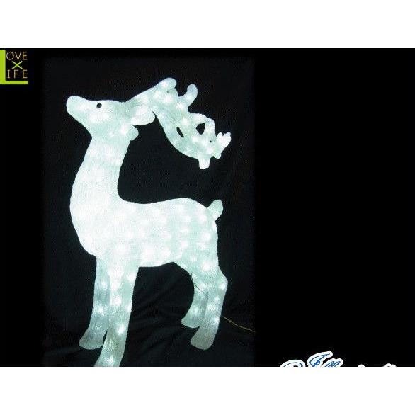 L3D364【イルミネーション】LED クリスタル スタンドトナカイ【トナカイ】【動物】【アニマル】【置物】【3Ｄ】【装飾】【飾り】【アート】【輝き】