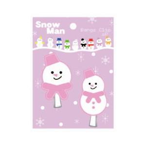 アイ586 I 【送料無料】【オリジナル】雪だるま前髪クリップ2Pセット