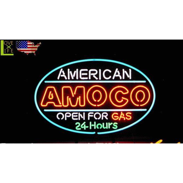 AMOCO24HRS【アメリカン雑貨】ネオン サイン【AMOCO 24 HRS】【アメリカ雑貨】【ネオンライト】【電飾】【BAR】【インテリア】【アメ