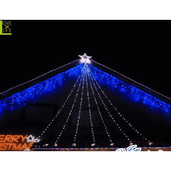 420LD6W【イルミネーション】ドレープライトトップスター【ホワイト】【LED】【420球】【冬】【簡単】【工事】【均等】【電飾】【装飾】【クリスマ