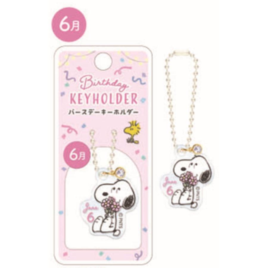 クラ129636 【スヌーピー】【SNOOPY】バースデーキーホルダー【6月