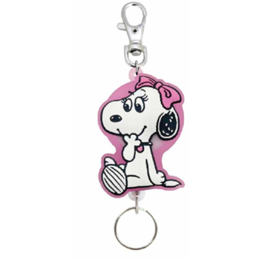 エス17733 【スヌーピー】【SNOOPY】ラバーリールキーホルダー【ベル