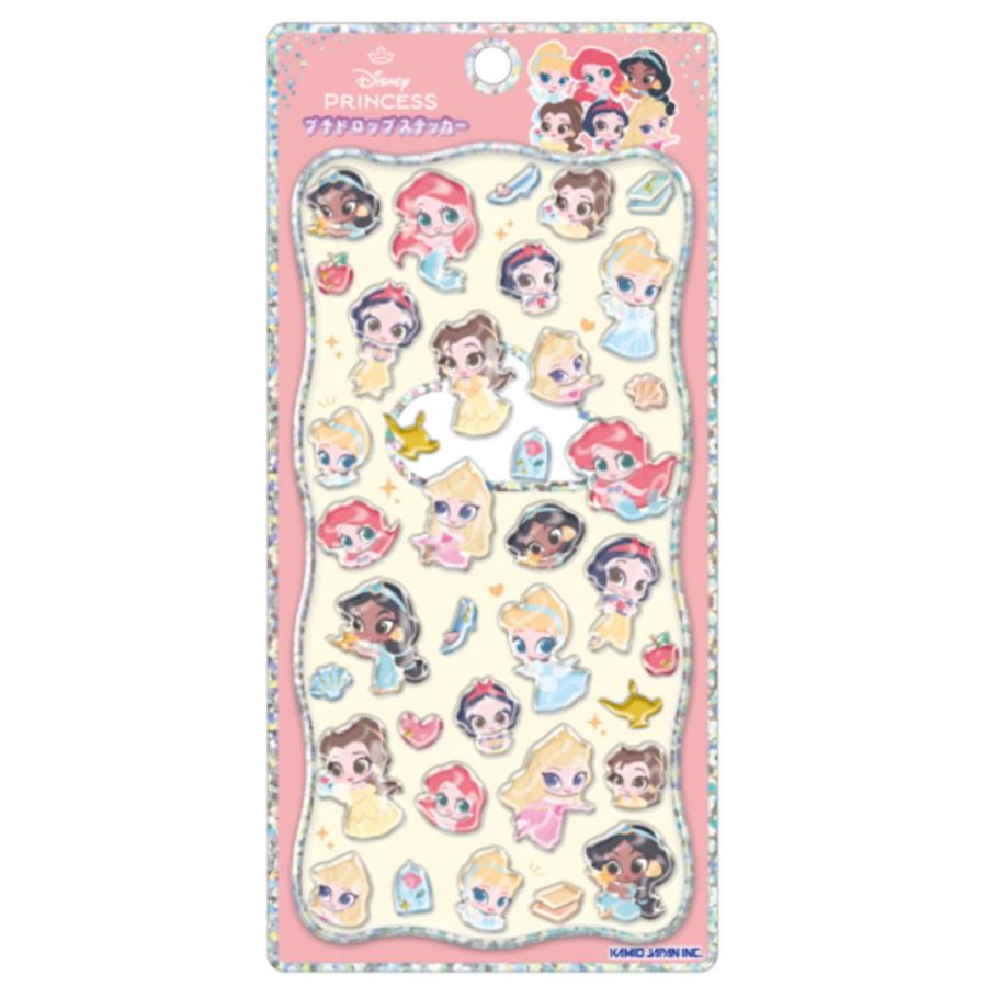 ボンボンドロップシール プチドロップステッカー ディズニー 8種 バラ売り不可 カミ306591 【送料無料】 ディズニープリンセス プチドロップ