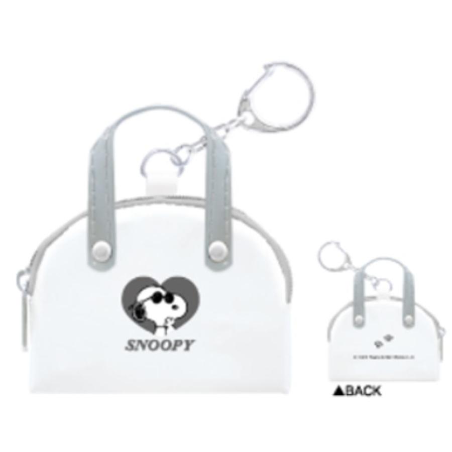 クラ131289 スヌーピー SNOOPY ミニバッグキーホルダーホワイト 白