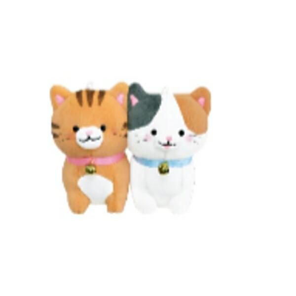 クラ133113 オリジナル ニコぬいキーホルダーチャトラ×ミケネコ 動物 アニマル キーリング チャーム 鍵 ぬいぐるみ 人形 ドール ...