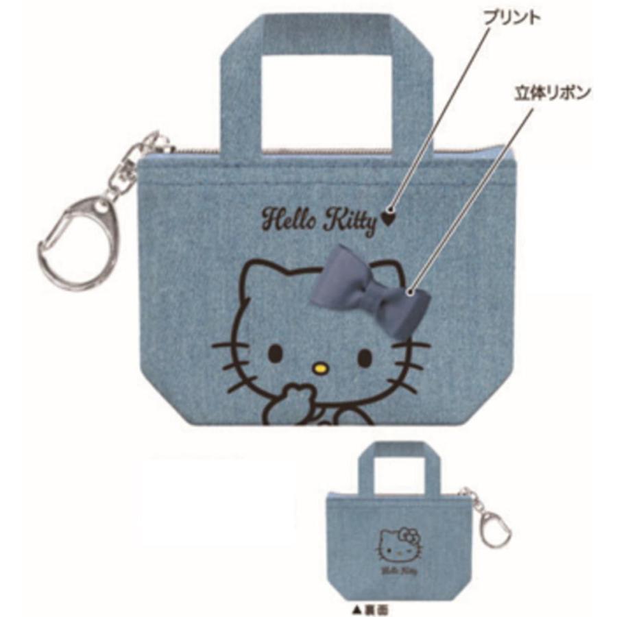 クラ135425 サンリオキャラクターズ デニムトート型ミニポーチハロー
