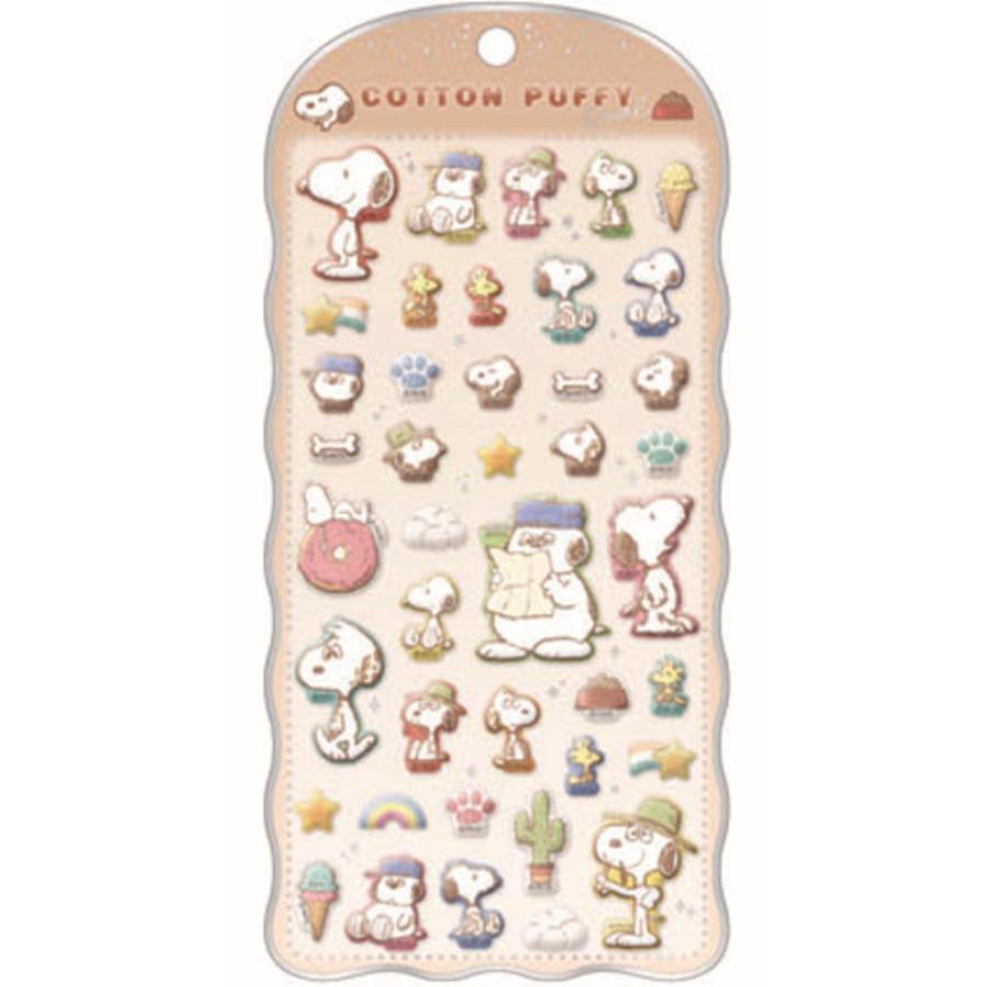 クラ135220 【送料無料】 スヌーピー SNOOPY コットンパフィーシール