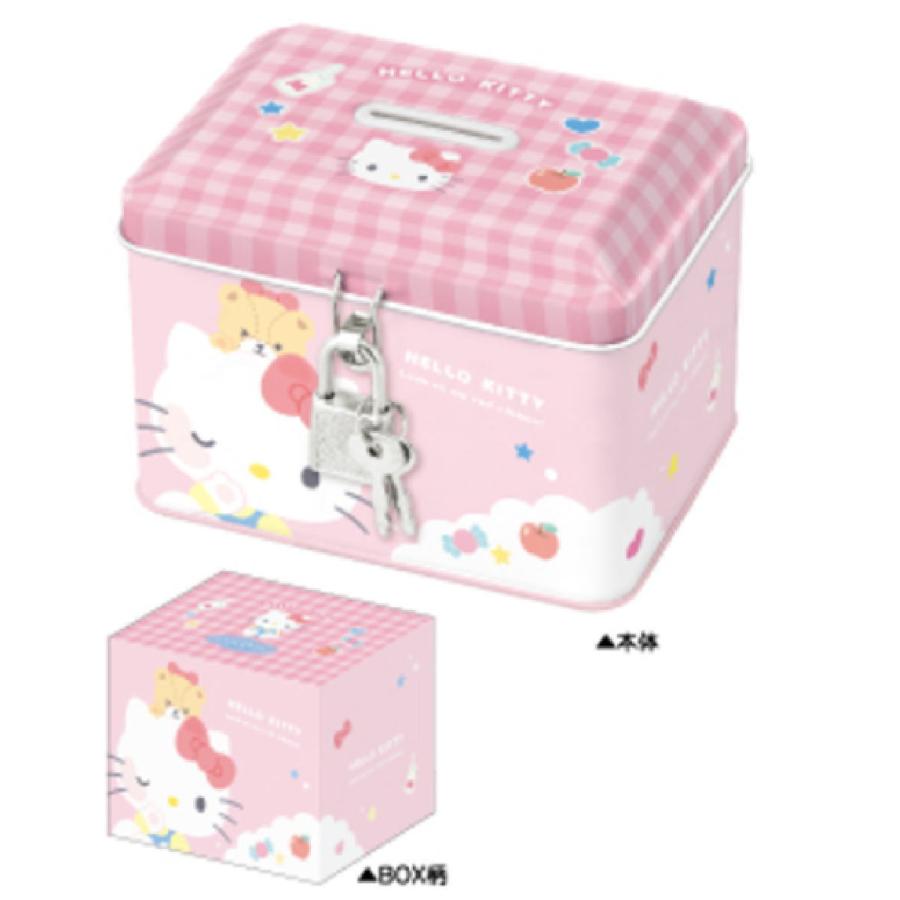 クラ134138 【送料無料】　サンリオキャラクターズ　キャラクターカギ付き缶バンクハローキティ　むぎゅっと　ケース　ボックス　貯金箱　ちょきんばこ　  : いしだ屋 - 通販 - Yahoo!ショッピング ハローキティ コインバンク アメリカンPOP柄 レトロ レア物 日本限定