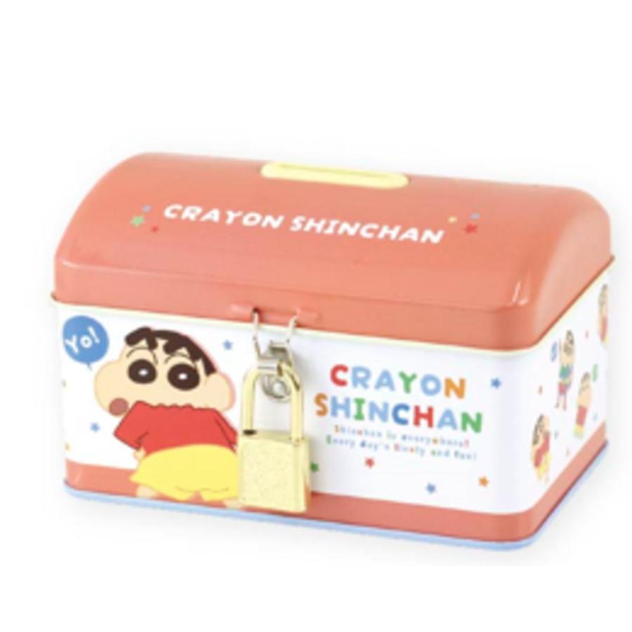 ティKS-5545383SW 【送料無料】 クレヨンしんちゃん カギ付き缶バンク