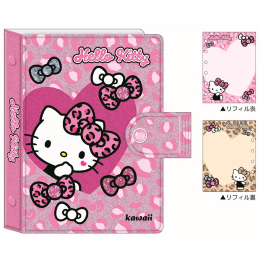 キティちゃん　豹柄　スケジュール帳 Amazon | ハローキティ ヒョウ柄 システム手帳 PU ノートメモ帳