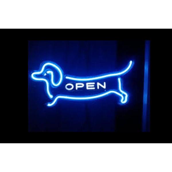 OPEN【ネオン】OPEN ダックス【OPEN】【オープン】【ダックスフンド】【ダックスフント】【ドッグ】【イヌ】【ネオンライト】【電飾】【LED