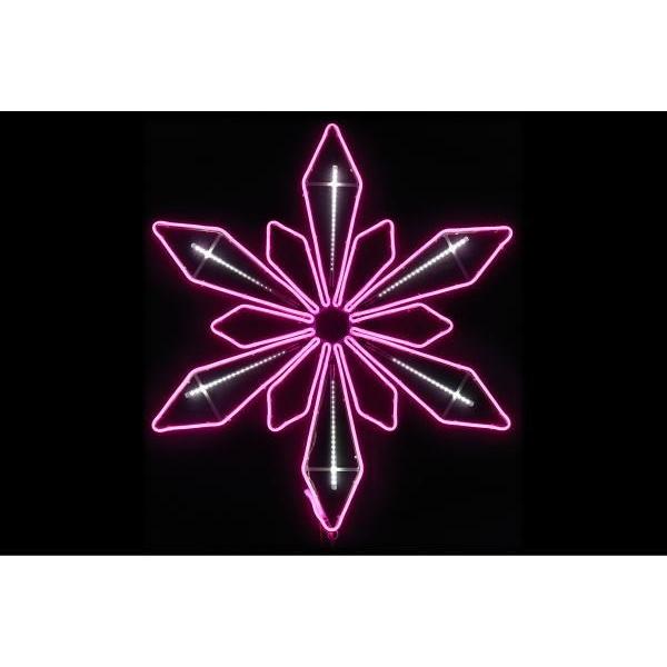 【ネオン】【イルミネーション】フロークリスタル【ピンク】【クリスタル】【雪】【結晶】【スノー】【LED】【ネオンライト】【ライト】【サイン】【neon