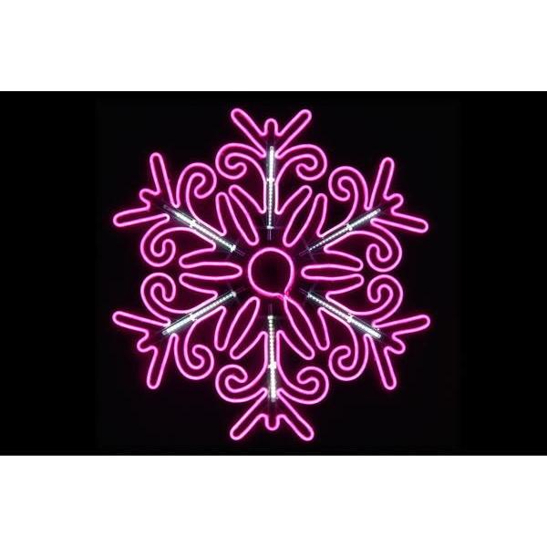 【ネオン】【イルミネーション】フローダイヤ【ピンク】【ダイヤ】【雪】【結晶】【スノー】【フレーク】【クリスタル】【LED】【ネオンライト】【ライト】【