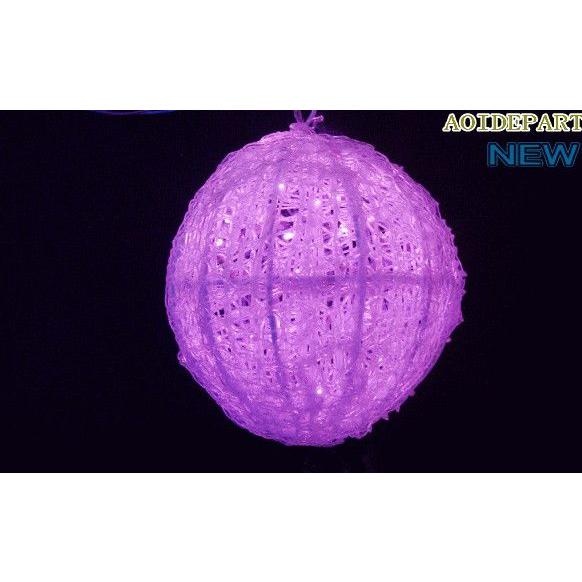 【新商品】LEDイルミネーション　ピンク　ＬＥＤクリスタルボールライト【20ｃｍ】♪まん丸ボールライト♪デコレーションにGOOD♪【20 】【クリスマ