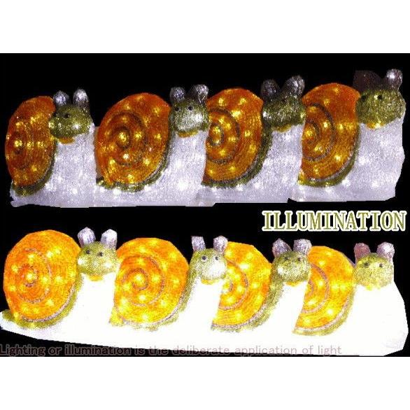 6zak785LEDアクリル【カタツムリ】【1個】カタツムリ 70球 今年は一段とクォリティーがたかい！ LEDイルミネーション 【LED】【２０ 】