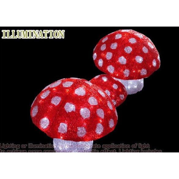 6zak806LEDアクリル【マッシュルーム】【40球】【レッド】キノコ☆今年は一段とクォリティーがたかい！ LEDイルミネーション 【LED】【２０