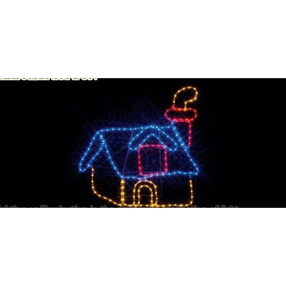 6zak815【ローボルト】LEDルミネーション（連結タイプ）　LEDモチーフ 煙突のある家☆LEDイルミネーション　【LED】【送料無料】【クリスマ