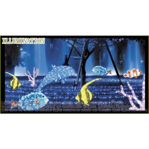 6zak892【LED】【イルミネーション】【大型商品】LEDクリスタルグロー ナンヨウハギ【サカナ】【海辺】【海】【深海】【アニマル】【モチーフ】【_1