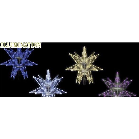 6zak923【LED】【イルミネーション】【大型商品】LEDクリスタル ギャラクシースター【L】【6枚羽】【輝き】【星】【万能】【シンプル】【デザイ