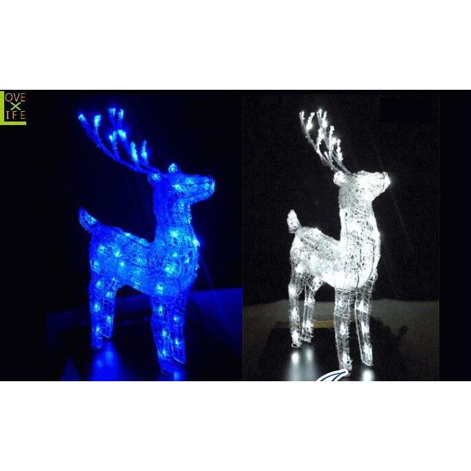 8zak725-1【55 】【LEDライト】【大人気】LED　クリスタルトナカイ【M】【ソーラー】【太陽光】どんどん増えています♪電気代がかからないエ