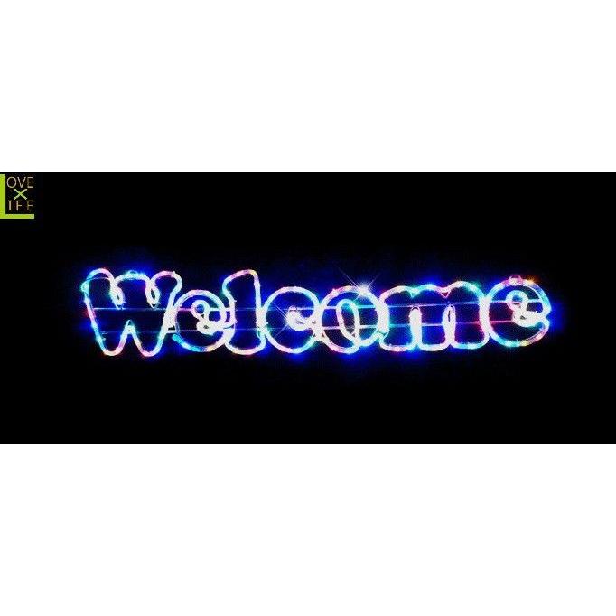 8zak728【60 】【LEDライト】【大人気】LED ウェルカム【welcome】かわいいイルミネーションでお出迎え♪お客様にも喜ばれます♪お店に