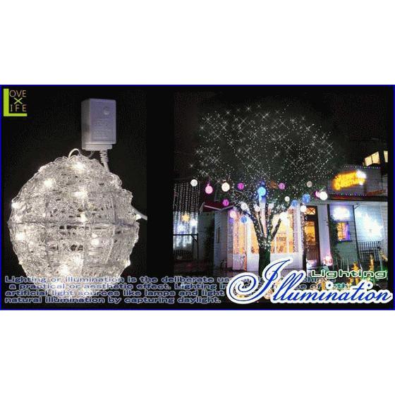 8zak797【LEDモチーフ】【20 】LED　クリスタルボール【20ｃｍ】【ボール】【球】用途は色々♪ボール型のイルミネーション！木などにぶら下げ_1