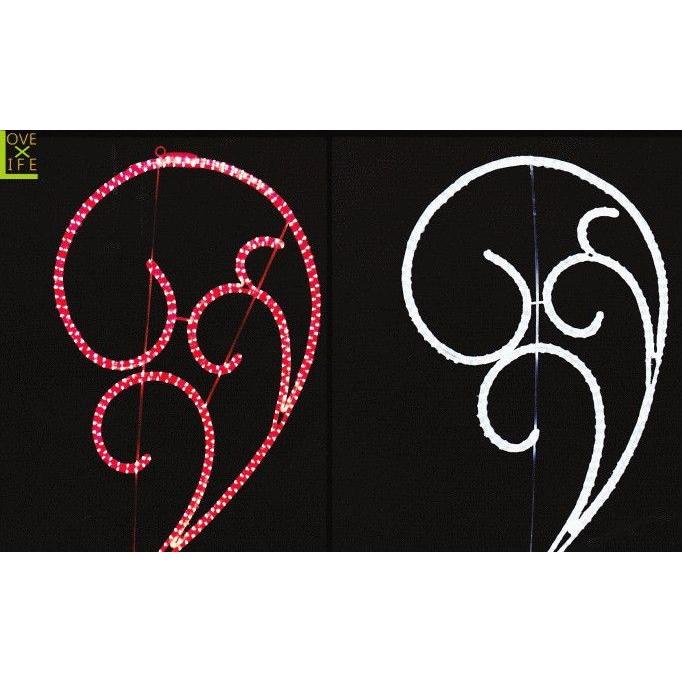 8zak858【LED】【イルミネーション】【大型商品】LEDクリスタル ラバーズ【羽】【ハート】【自然】【植物】【アート】【輝き】【電飾】【モチーフ