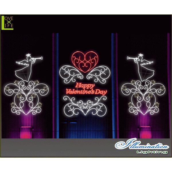 8zak858【LED】【イルミネーション】【大型商品】LEDクリスタル ラバーズ【羽】【ハート】【自然】【植物】【アート】【輝き】【電飾】【モチーフ_2