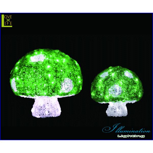 9zak224【20 】クリスタル キノコ グリーン【Lサイズ】【LED】【きのこ】【野菜】【童話】今年の新作キノコシリーズ！カラーもデザインも豊富で_1