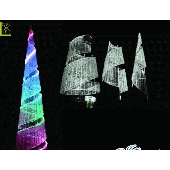 9zak237【LED】【イルミネーション】【大型商品】LEDクリスタル スパイラルコーン【タワー】【レインボー】【コーン】【結晶】【アート】【輝き】