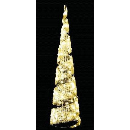 9zak241【LED】【イルミネーション】【大型商品】LEDクリスタル スパイラルコーン【Ｌ】【ゴールド】【塔】【コーン】【結晶】【アート】【輝き】