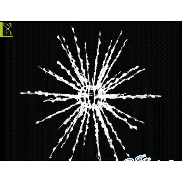 9zak245-2-1【LED】【イルミネーション】【大型商品】LEDクリスタル ビッグバーン スター【L】【ホワイト】【線香花火】【スター】【星】【